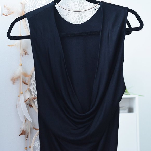 BNWT T‎ by Alexander Wang Drape-Back Pique Dress - Picture 3 of 7